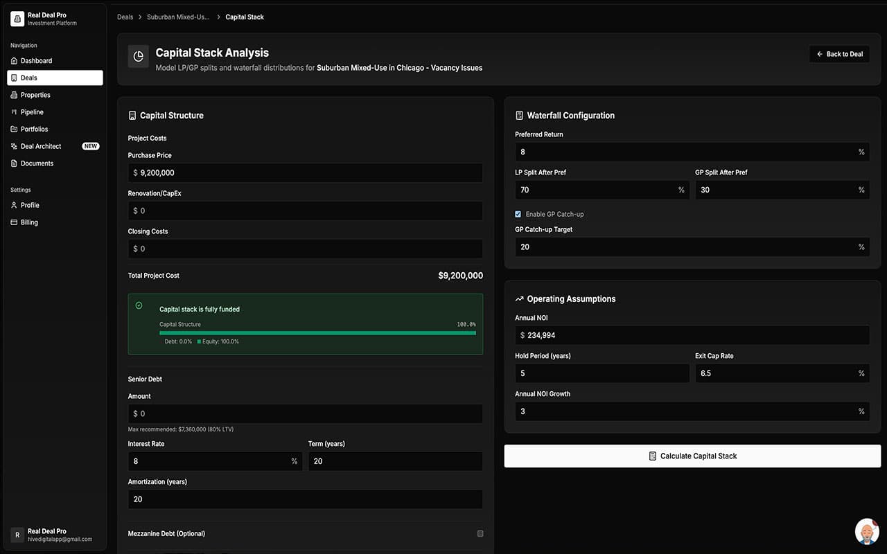 Capital Stack Modeling
